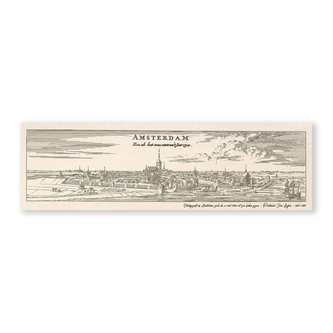 Historisch stadsgezicht Amsterdam 1300