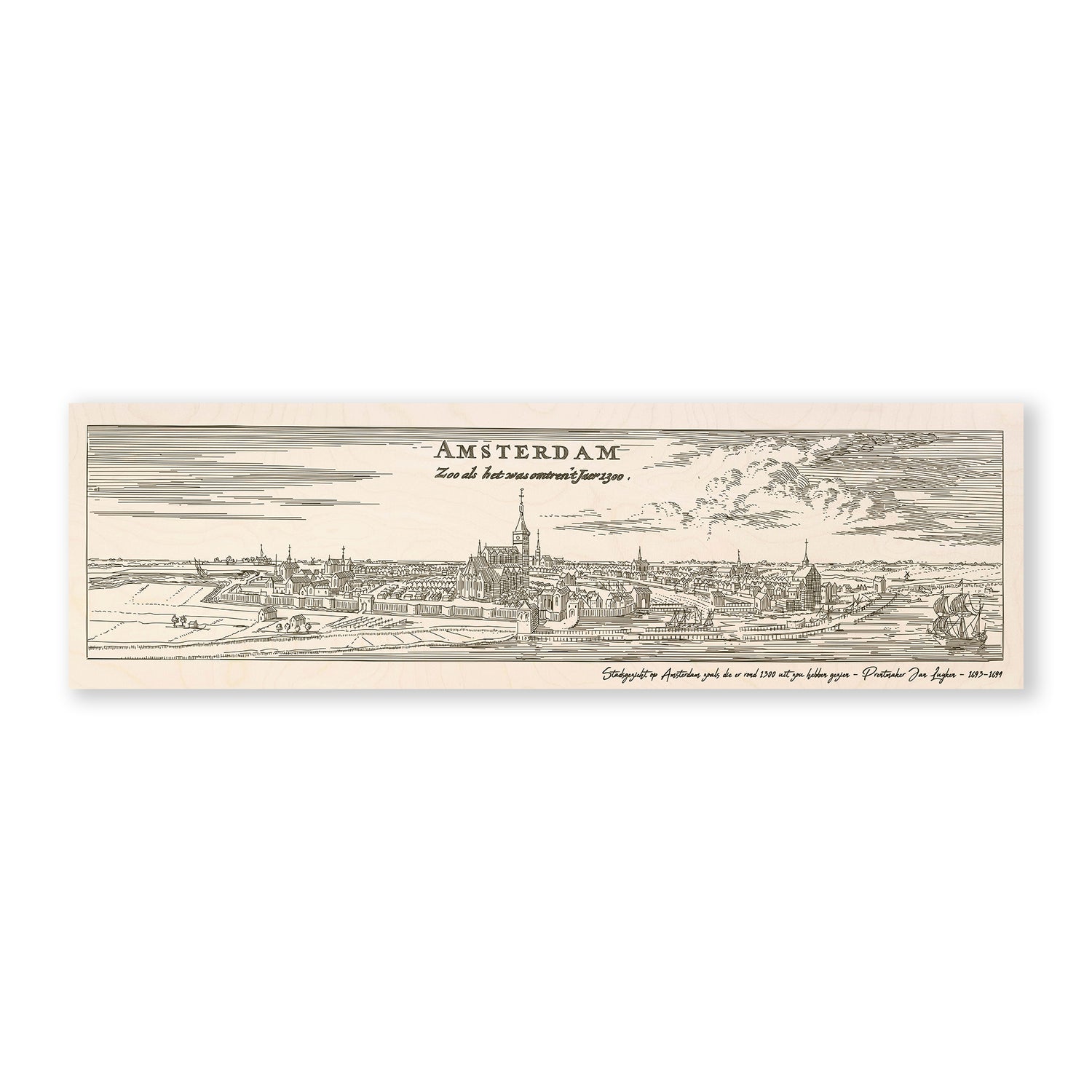 Historisch stadsgezicht Amsterdam 1300